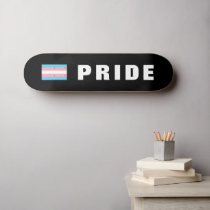 Skateboard Drapeau arc-en-ciel LGBTQ de fierté transgenre Tex