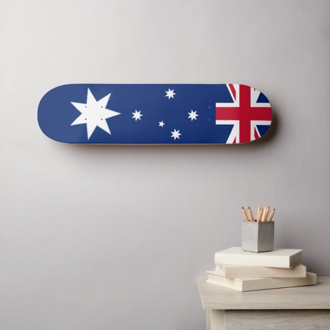 Skateboard Drapeau australien stylisé (Art mural (Horz))