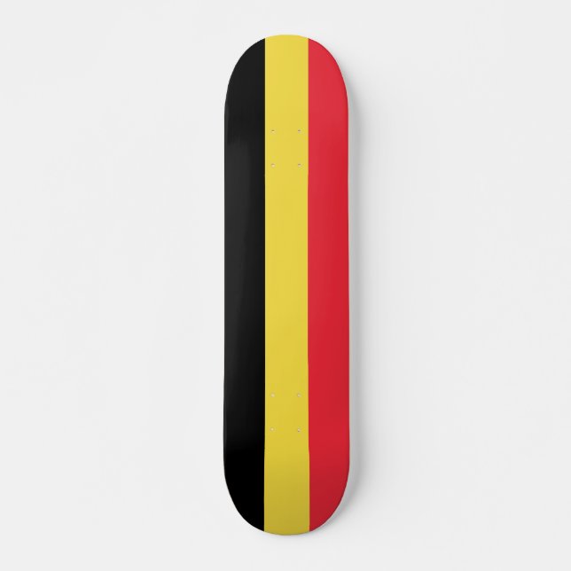 Skateboard Drapeau belge patriotique (Devant)