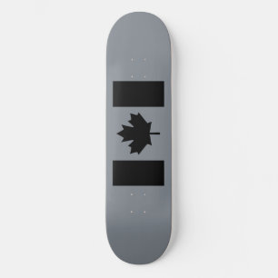 Skateboard Drapeau canadien en noir