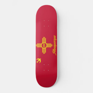 Skateboard Drapeau d'Albuquerque (Nouveau-Mexique)