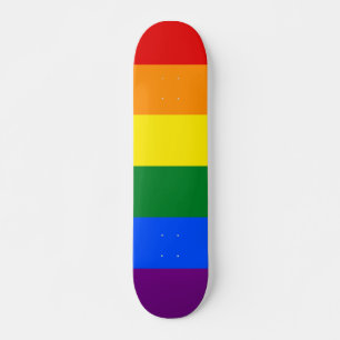 Skateboard Drapeau d'arc-en-ciel