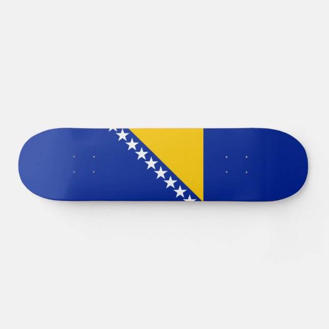 Skateboard Drapeau de Bosnie-Herzégovine patriotique (Horz)