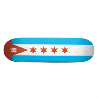 Skateboard Drapeau de Chicago