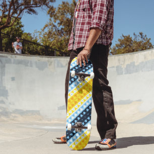 Skateboard Drapeau de fierté BoHo Groovy Géométrique Abstrait