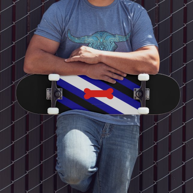 Skateboard Drapeau de fierté de jeu de chiots de SlipperyJoe  (Extérieur 3)