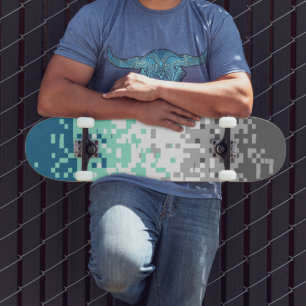 Skateboard Drapeau de fierté frayromantique abstrait pixelisé