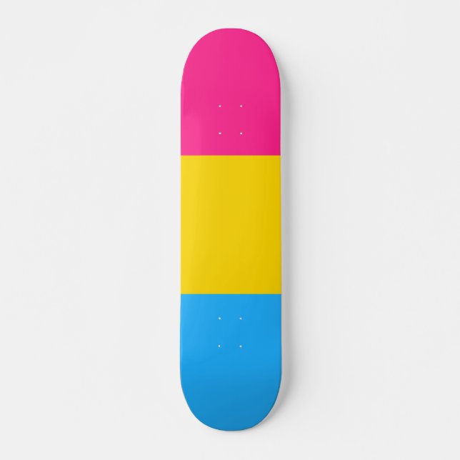 Skateboard Drapeau de fierté pansexuelle (Devant)