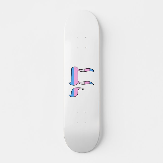 Skateboard Drapeau de fierté trans Chai (Devant)