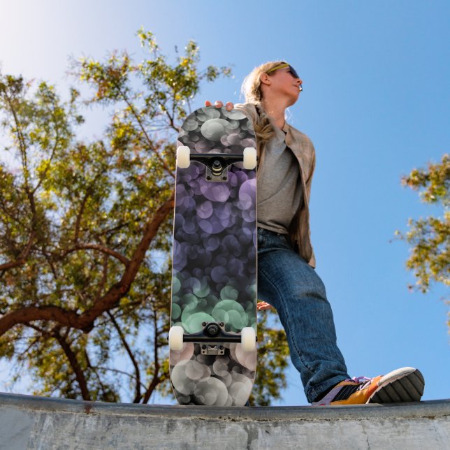 Skateboard Drapeau de fierté Uingender Boho Groovy Bulles Écl (Extérieur 1)
