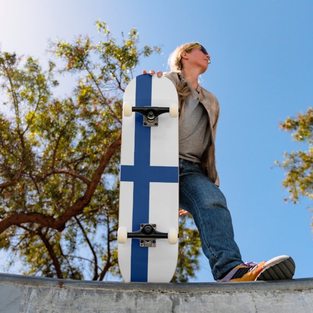 Skateboard Drapeau de Finlande (Extérieur 1)