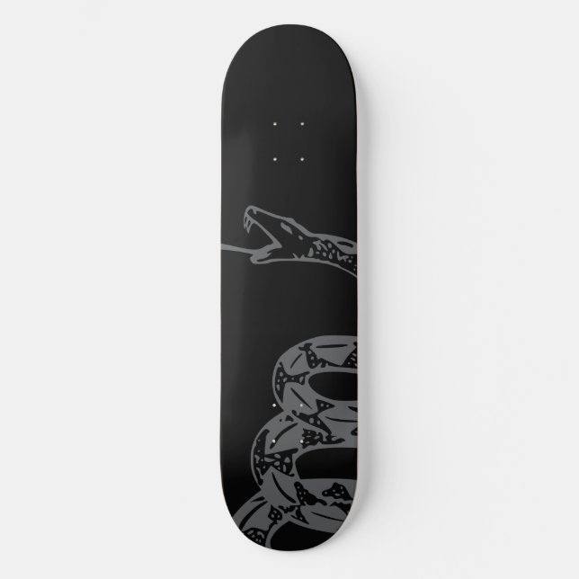 Skateboard Drapeau de Gadsden Ne Marchez pas sur Moi Gris (Recto)