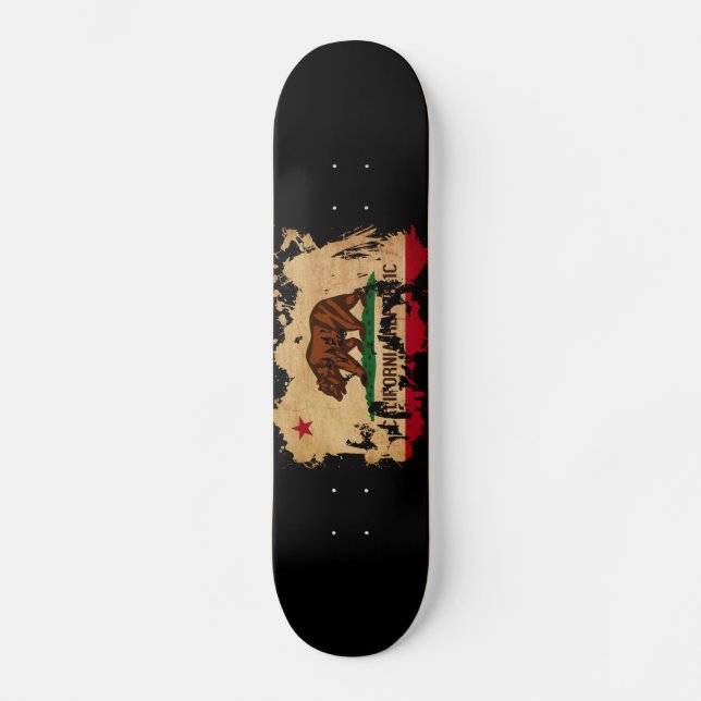 Skateboard Drapeau de la Californie (Recto)