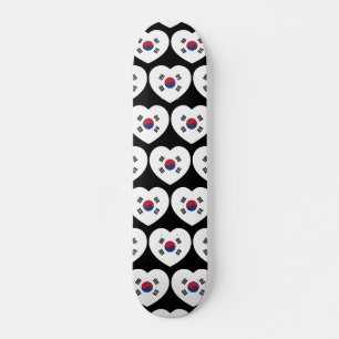 Skateboard Drapeau de la Corée du Sud Cœur
