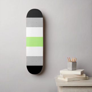 Skateboard Drapeau de la fierté agender - Identité agender LG