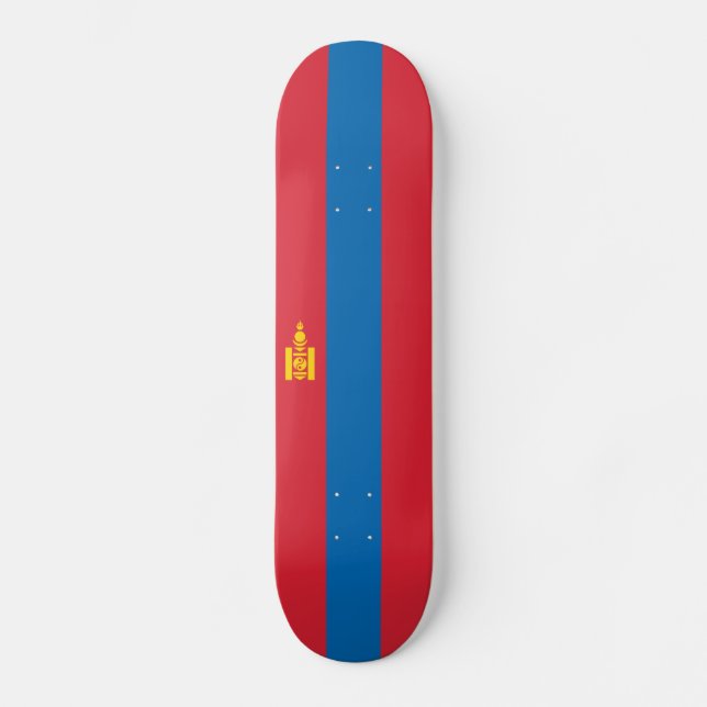 Skateboard Drapeau de la Mongolie (Recto)