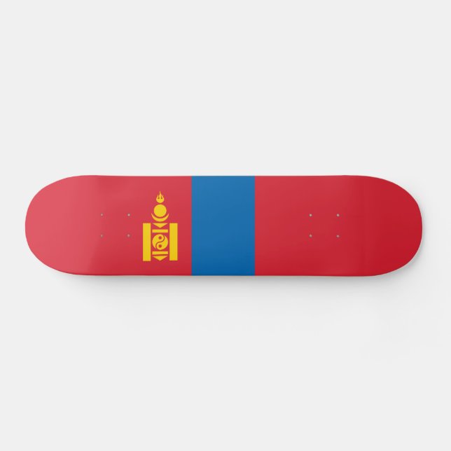 Skateboard Drapeau de la Mongolie (Horz)