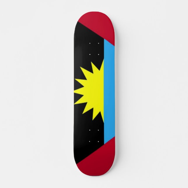Skateboard Drapeau de la planche à roulettes d'Antigua-et-Bar (Devant)