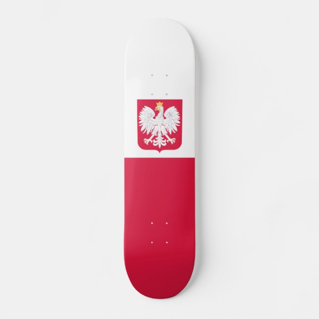 Skateboard Drapeau de la Pologne (Recto)