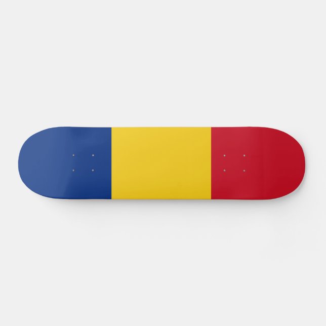 Skateboard Drapeau de la Roumanie (Horz)
