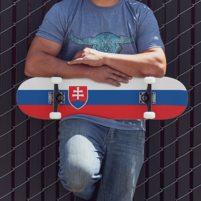 Skateboard Drapeau de la Slovaquie (Extérieur 3)
