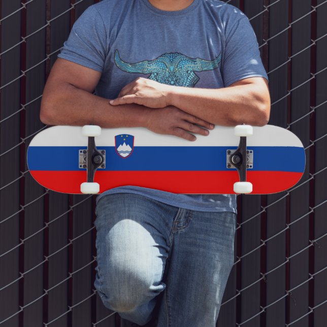 Skateboard Drapeau de la Slovénie (Extérieur 3)