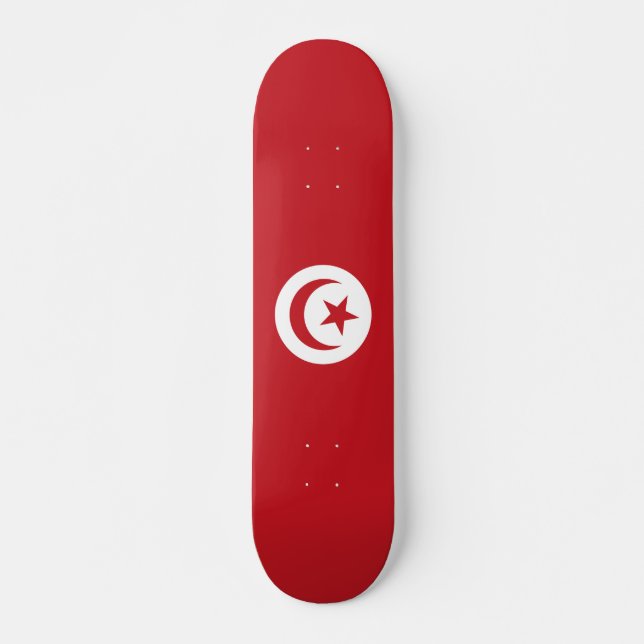 Skateboard Drapeau de la Tunisie (Devant)