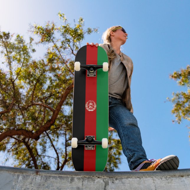 Skateboard Drapeau de l'Afghanistan (Extérieur 1)