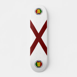 Skateboard Drapeau de l'Alabama