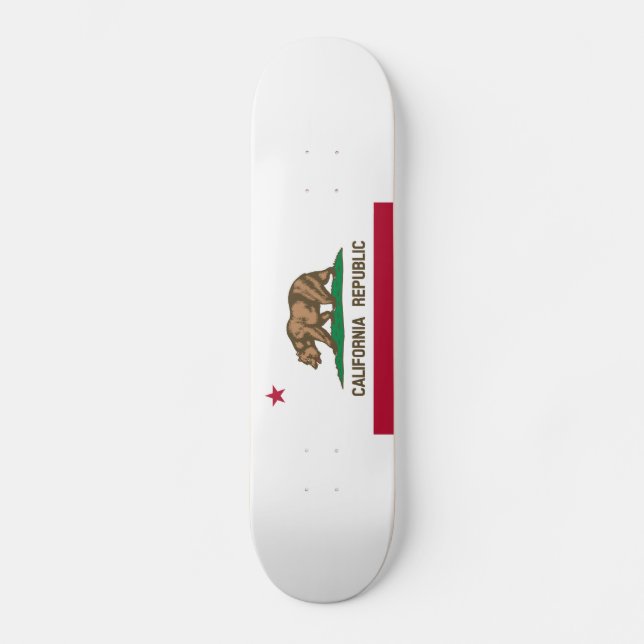 Skateboard Drapeau de l'État de la République de Californie (Recto)