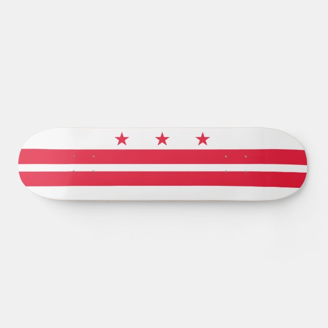 Skateboard Drapeau de l'État de Washington DC (Horz)