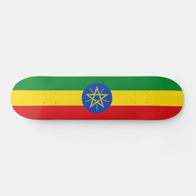 Skateboard Drapeau de l'Éthiopie (Horz)