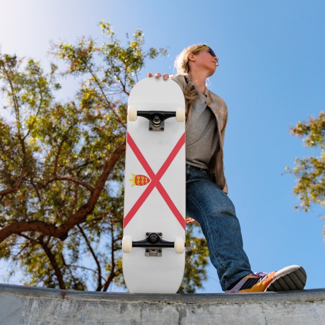 Skateboard Drapeau de l'île de Jersey (Extérieur 1)
