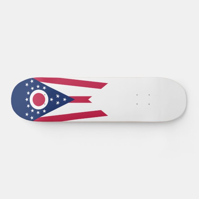 Skateboard Drapeau de l'Ohio (Horz)