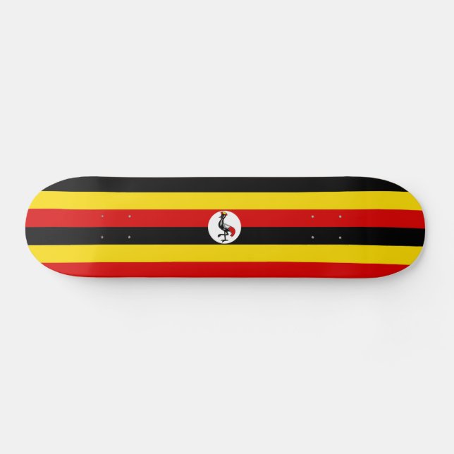 Skateboard Drapeau de l'Ouganda (Horz)