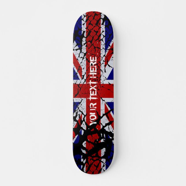 Skateboard Drapeau de l'Union Jack Peeling du Royaume-Uni (Devant)