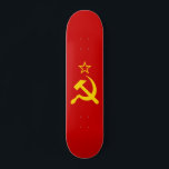 Skateboard Drapeau de l'URSS - Drapeau de l'Union soviétique<br><div class="desc">Marteau jaune et faucille sur le drapeau rouge. Drapeau historique de l'Union soviétique.</div>