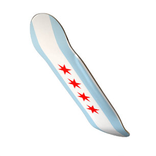 Skateboard Drapeau de planche à roulettes de Chicago