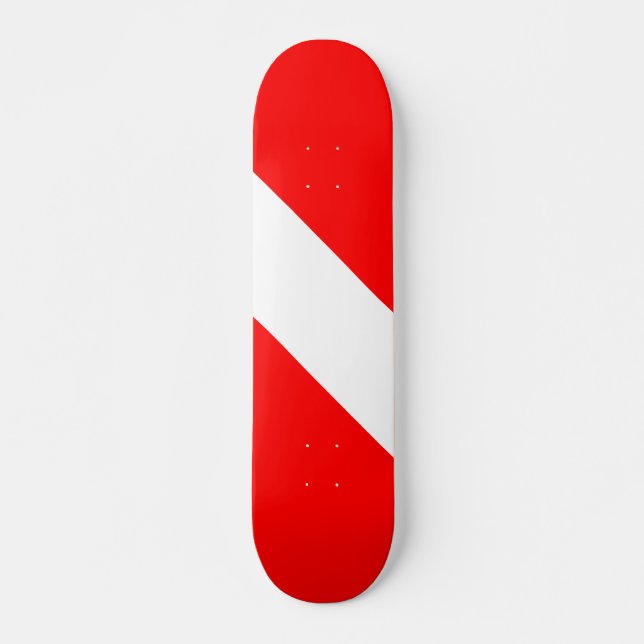 Skateboard Drapeau de plongée Plongeur en apnée Plongeur en b (Devant)