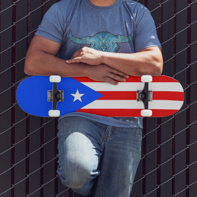 Skateboard Drapeau de Porto Rico (Extérieur 3)