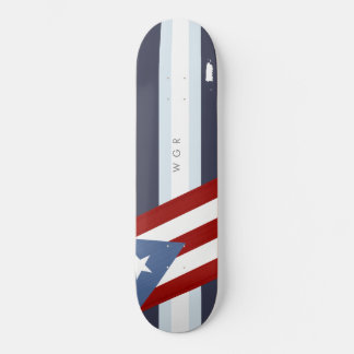 Skateboard Drapeau de Porto Rico Personnalisé