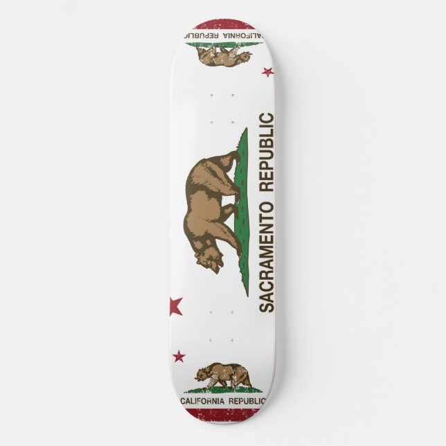 Skateboard Drapeau de République de Sacramento (Recto)