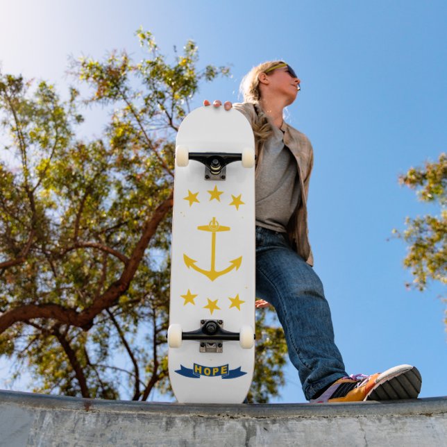 Skateboard Drapeau de Rhode Island (Extérieur 1)