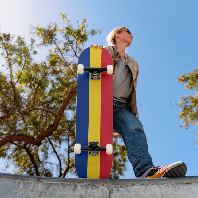 Skateboard Drapeau de Roumanie (Extérieur 1)
