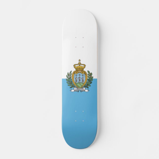 Skateboard Drapeau de Saint-Marin (Recto)