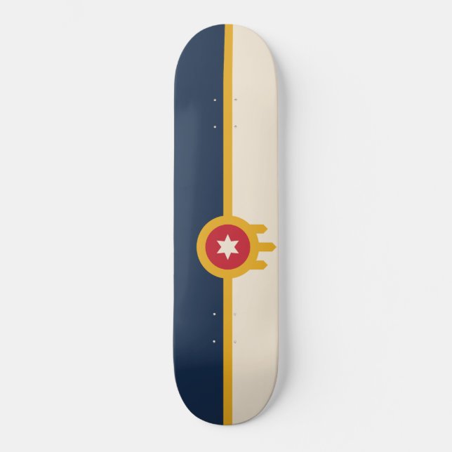Skateboard Drapeau de Tulsa (Oklahoma) (Recto)