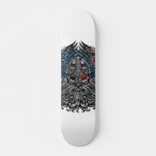 Skateboard Drapeau des Etats-Unis de mythologie de Viking de