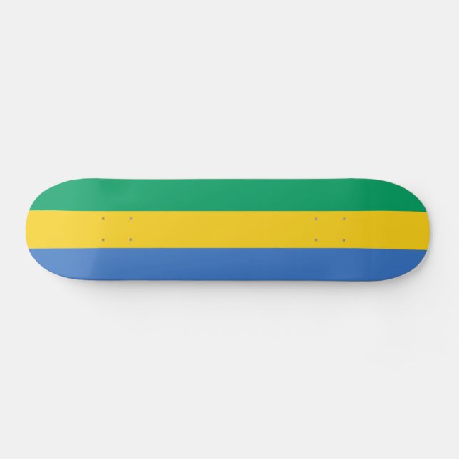 Skateboard Drapeau du Gabon patriotique (Horz)