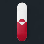 Skateboard Drapeau du Groenland<br><div class="desc">Drapeau patriotique du Groenland.</div>