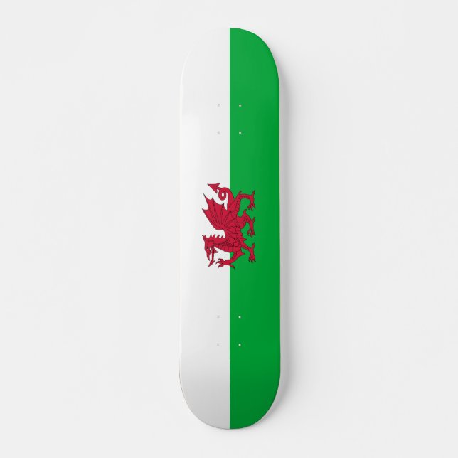 Skateboard Drapeau du Pays de Galles (Devant)